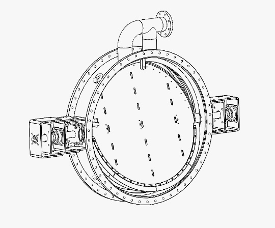 GDFM-T Gas damper valve flanged medium temperature tight