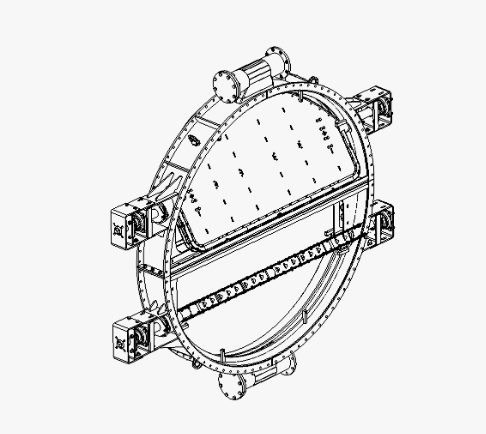 GDFM-TC  Gas damper valve flanged medium temperature tight control