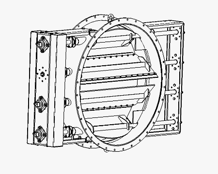 GDFM-C Gas damper valve flanged medium temp control