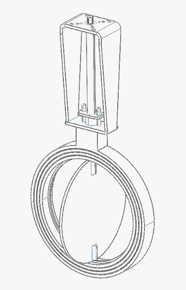 GDWN Gas damper valve wafer normal temperature