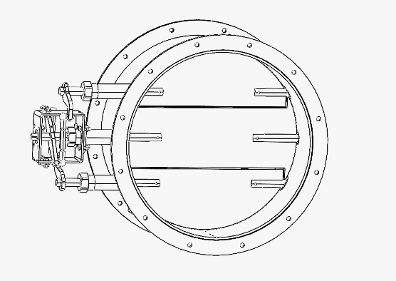 GDFN-C  Gas damper valve flanged normal temperature control