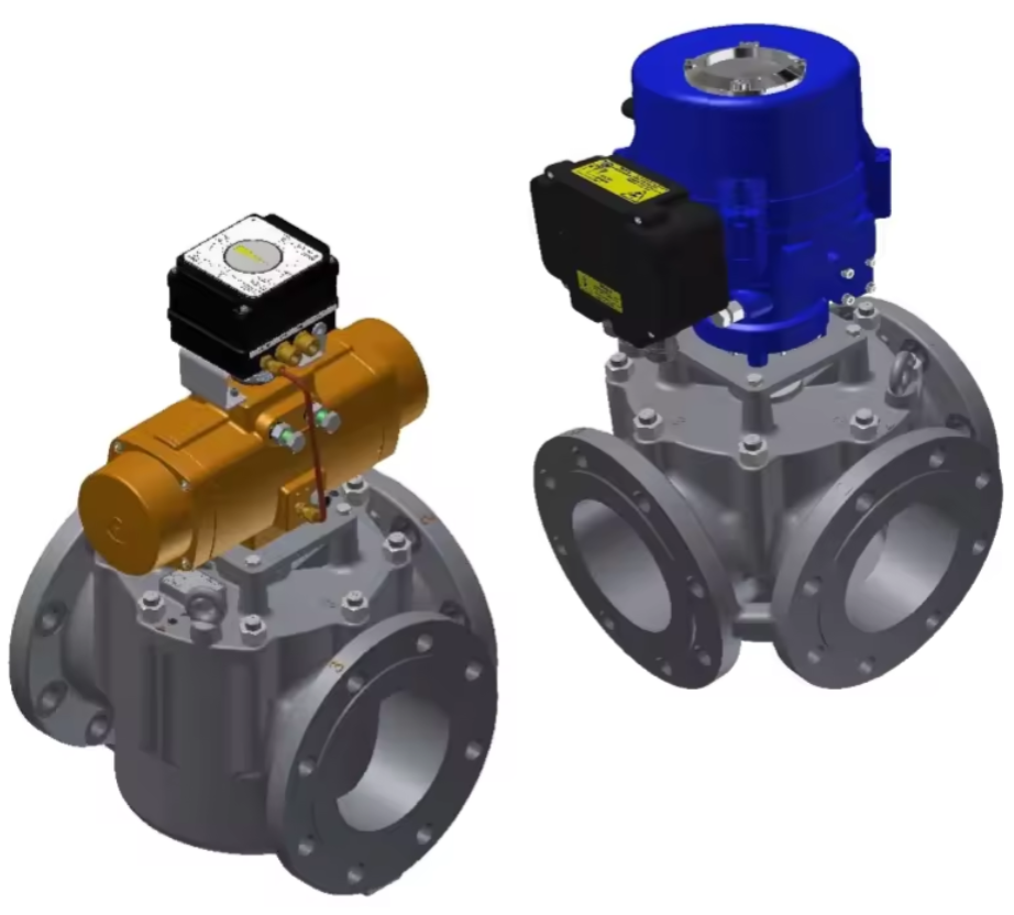 Actuated temperatur control valves