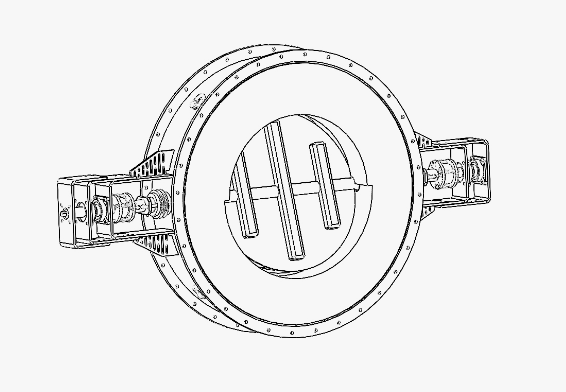 GDFH Gas damper valve flanged high temp